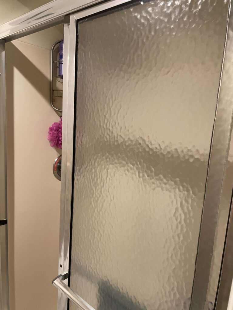 Cincinnati bathroom remodel - Before - Shower door