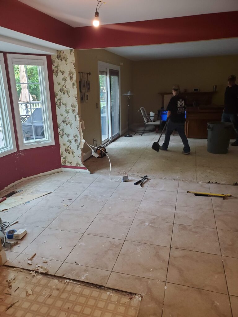 Anderson Township remodel - During - Flooring removal