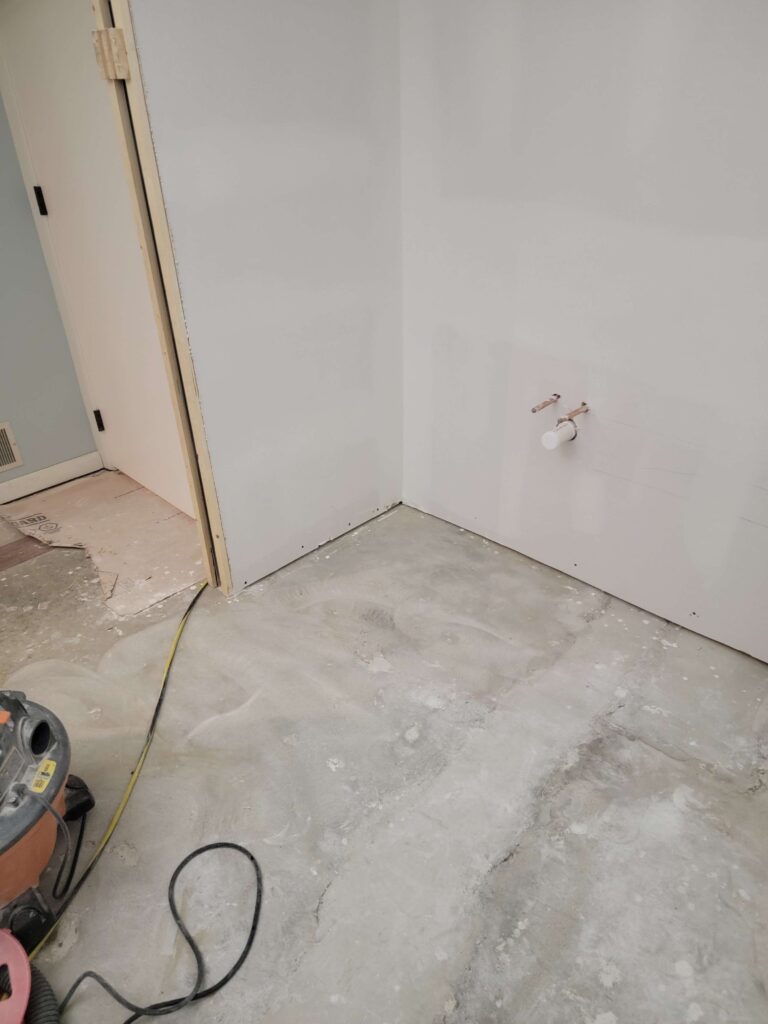 Cincinnati bathroom remodel - During construction 2