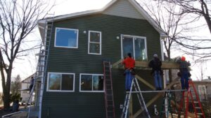 During - Exterior remodeling