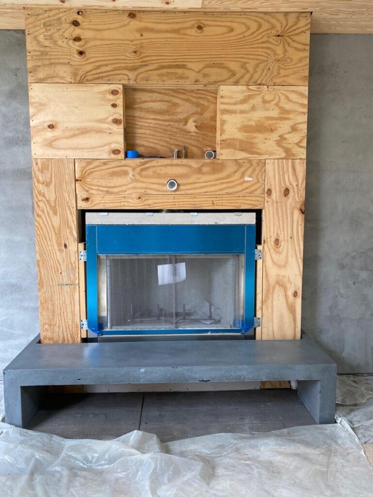 Anderson Township remodel - During - Fireplace