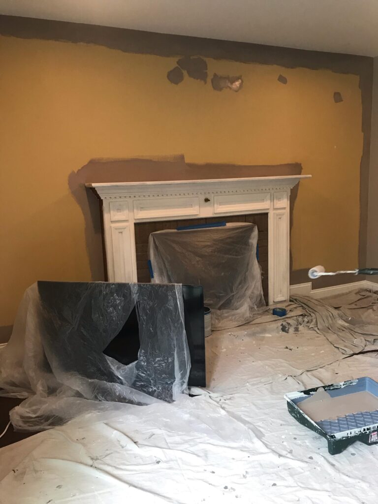 Anderson Township remodel - During - Fireplace 2