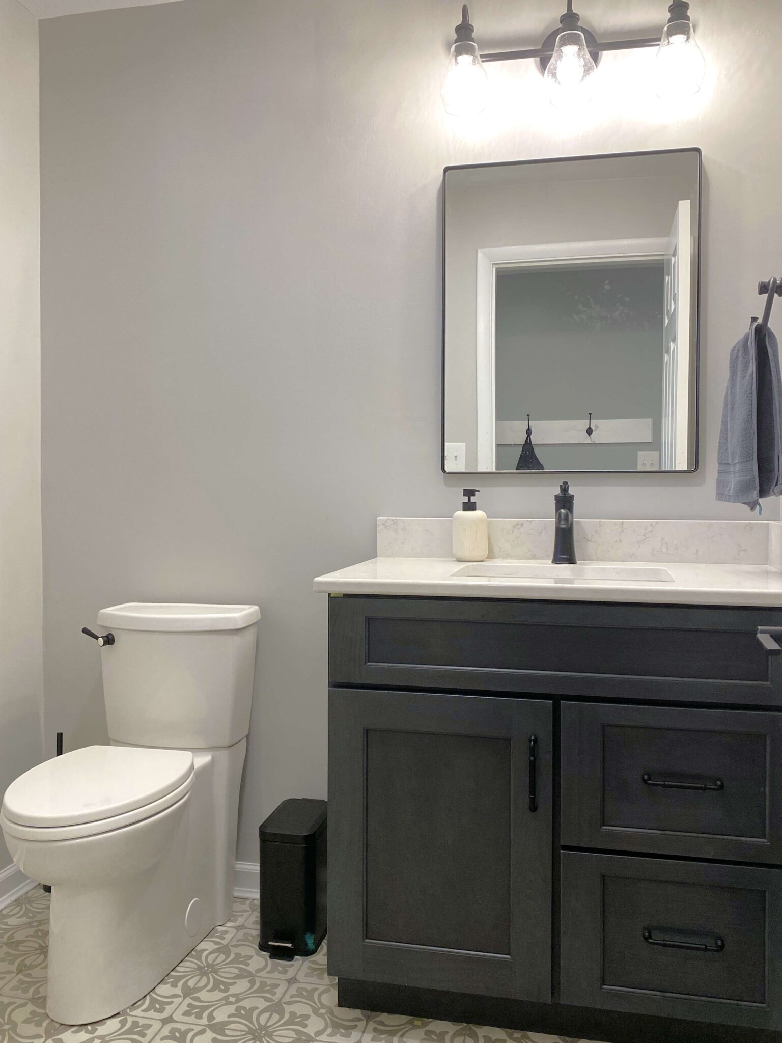 Cincinnati OH family home remodeling - Powder room after