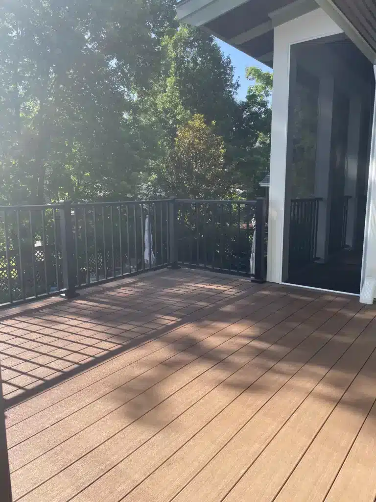 Deck & screen porch Cincinnati - Deck in sunlight