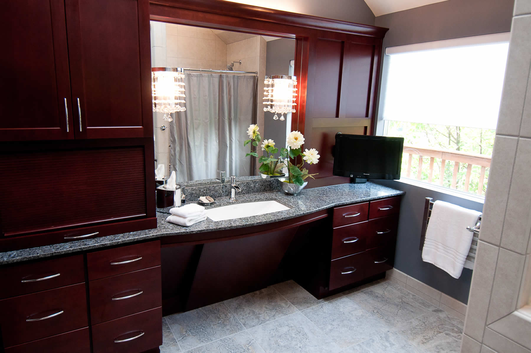 Bathroom vanity after Homes for Life remodeling