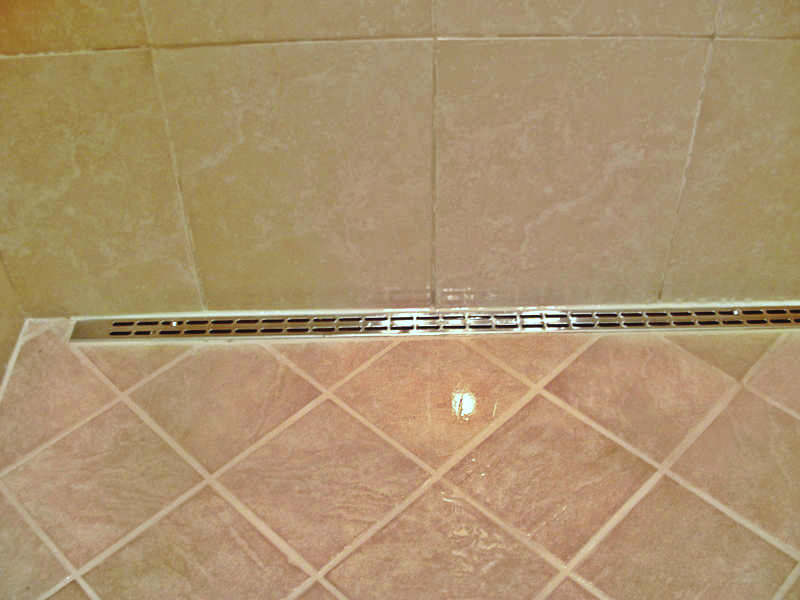 Linear drain - aging in place remodeling