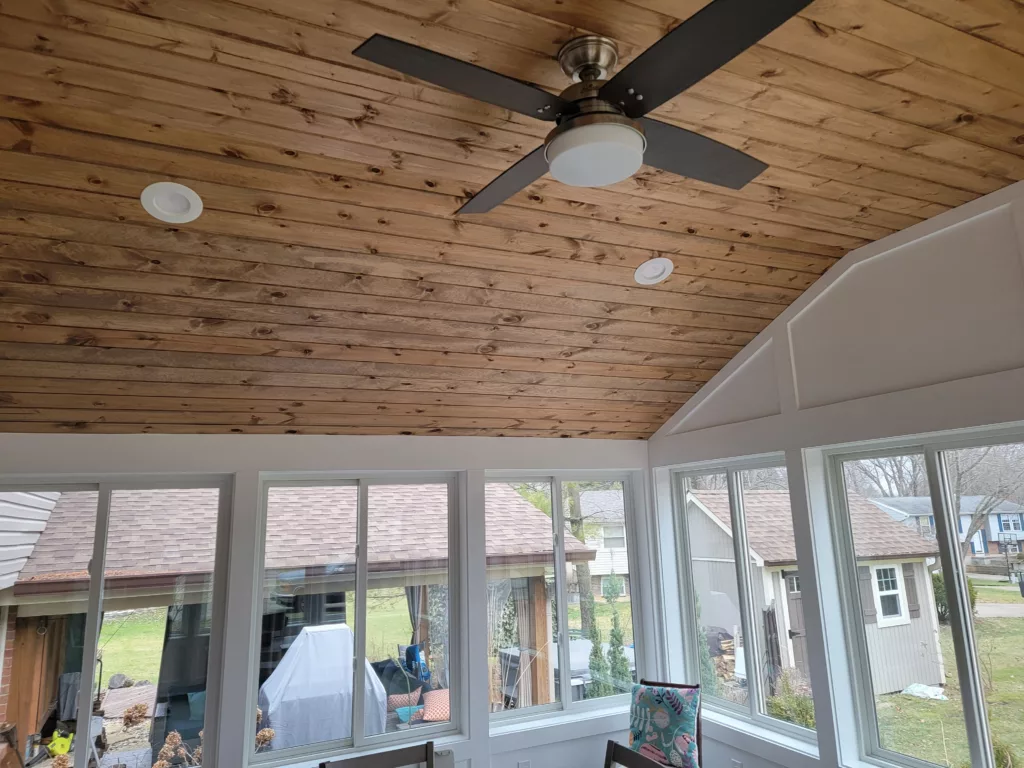 Maineville OH sunroom addition - fan