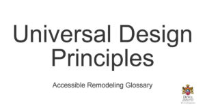 Universal Design principles
