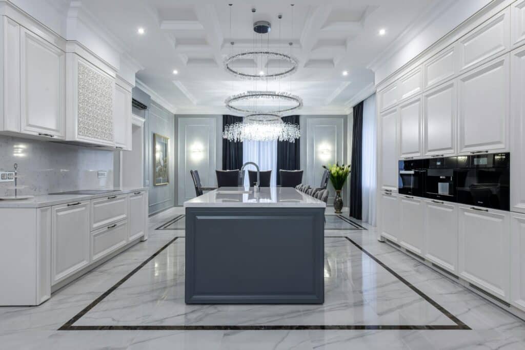 Winterizing inside your home: Marble kitchen